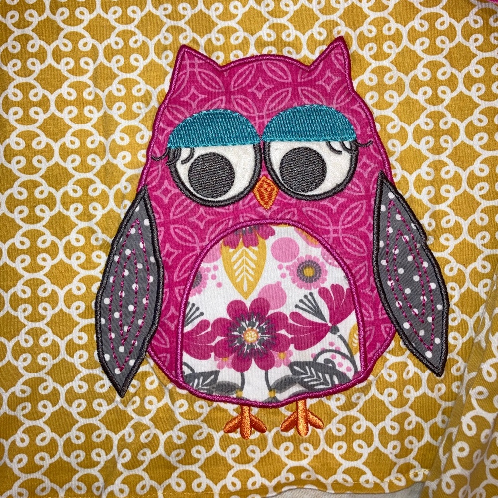 Jumping Fences Yellow 2 Piece Matching Owl Set Top Pants Outfit 6(Girl) - Picture 4 of 15